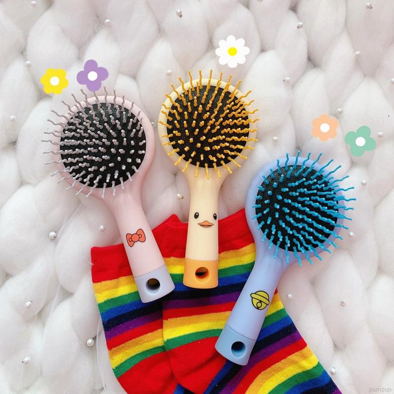 [Hàng mới về] Lược chải tóc thiết kế đệm khí massage dễ thương kèm gương tiện lợi | BigBuy360 - bigbuy360.vn