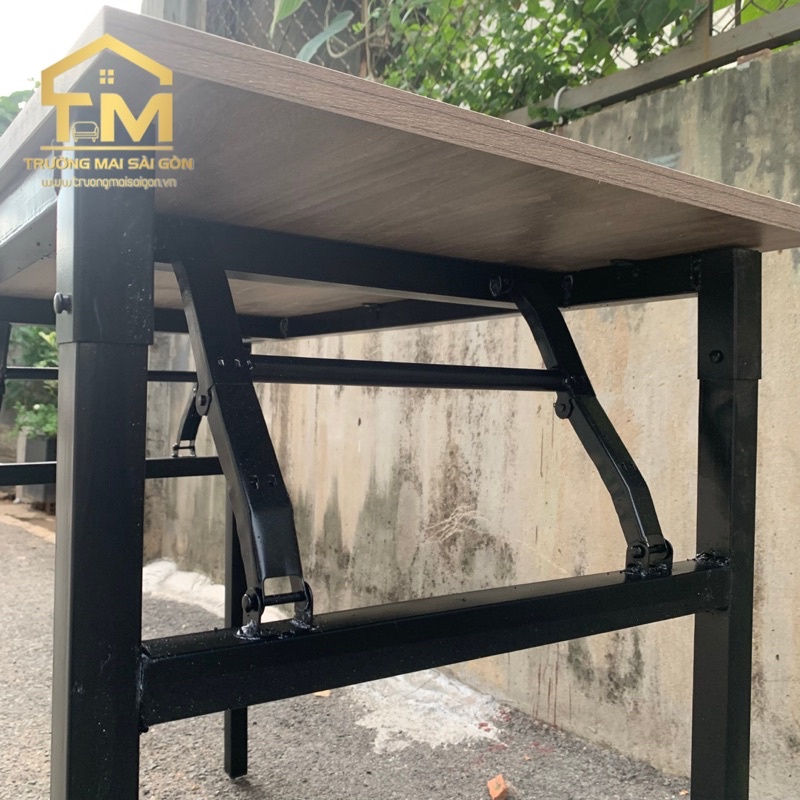 Bàn làm việc văn phòng 100x50 Trường Mai Sài Gòn cao cấp mặt MĐF chống ẩm chân sắt sơn tĩnh điện chống gĩ sắt hiện đại