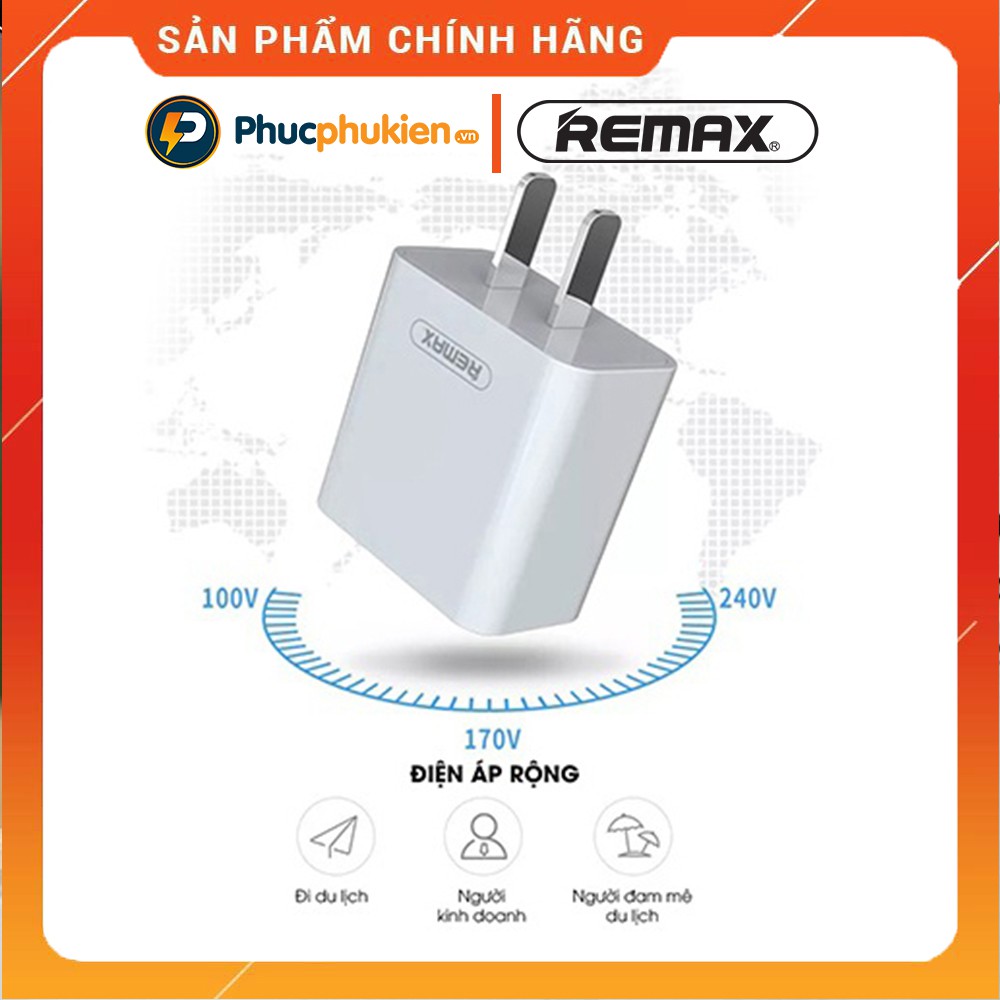 Củ sạc nhanh iPhone 2.1A chính hãng Remax Rp U110 / Ry U03