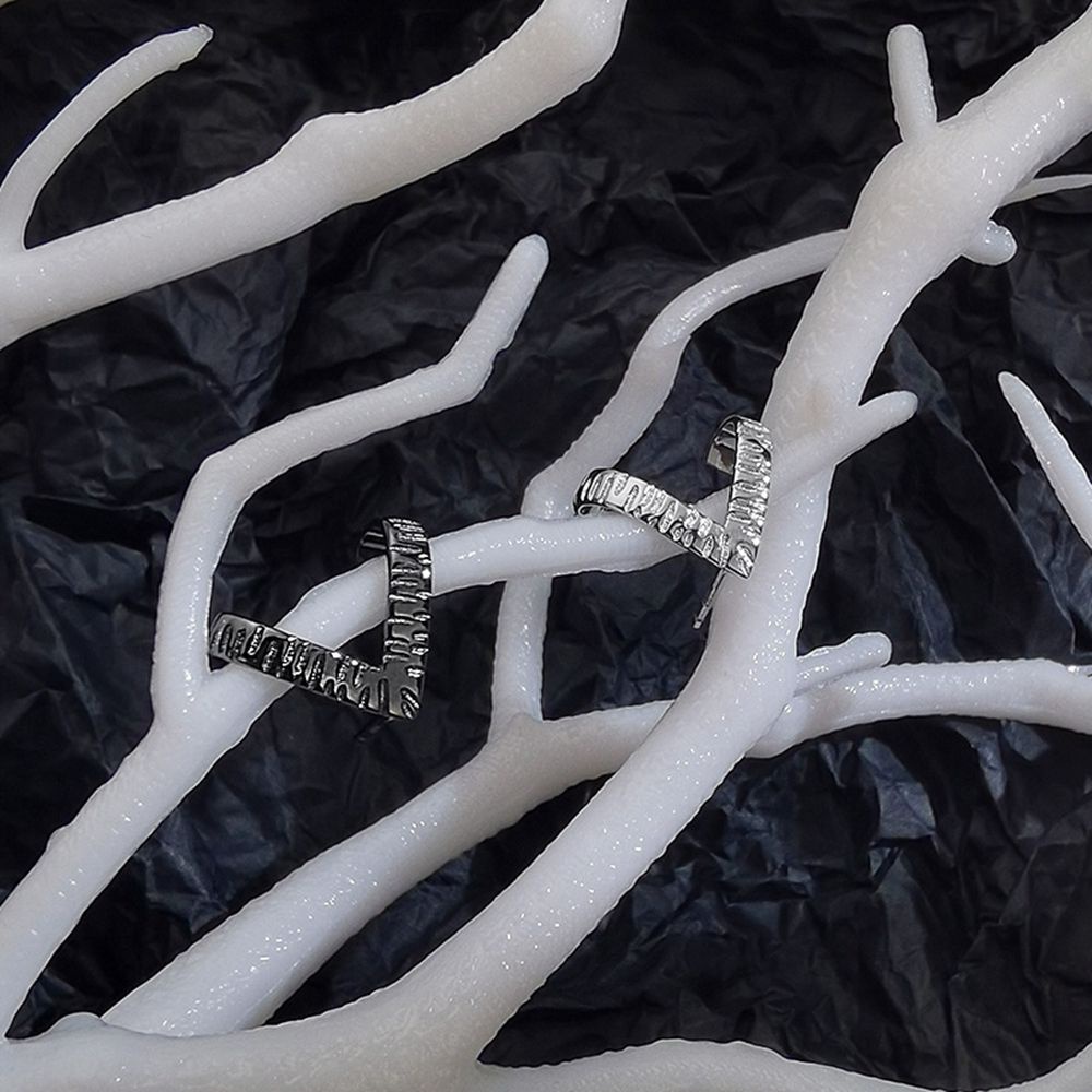 Bông tai kim loại hình học phong cách hàn quốc cá tính dành cho nam và nữ