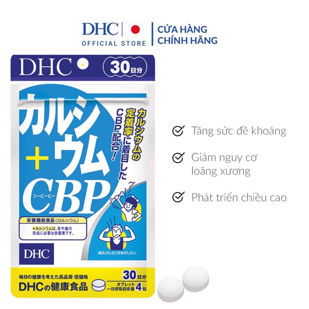 Viên uống Bổ Sung Canxi DHC Calcium + CBP 30 Ngày (120 Viên) Và 90 Ngày (360 Viên)