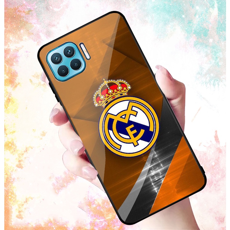 Ốp Lưng OPPO A73, A93 mặt kính cường lực cao cấp In hình Câu Lạc Bộ Bóng Đá