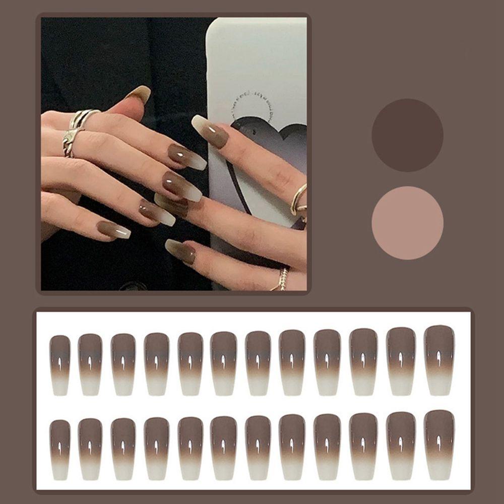 Hộp 24 Móng Tay Giả Che Phủ Toàn Diện Chất Lượng Cao