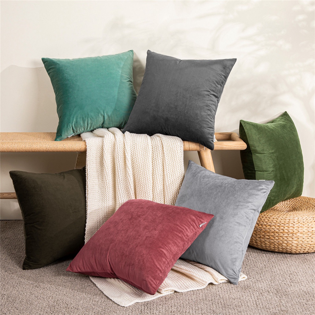 Ready Sotck Soft Velvet Cushion Cover 30*50 Decorative PillowCase 40x40cm Square Pillow Cover for Bed Sofa Hotel Decoration