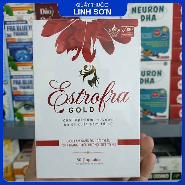 Estrofra Gold 50 Viên – Giúp làm sáng da, cải thiện tình trạng thiếu hụt nội tiết tố nữ