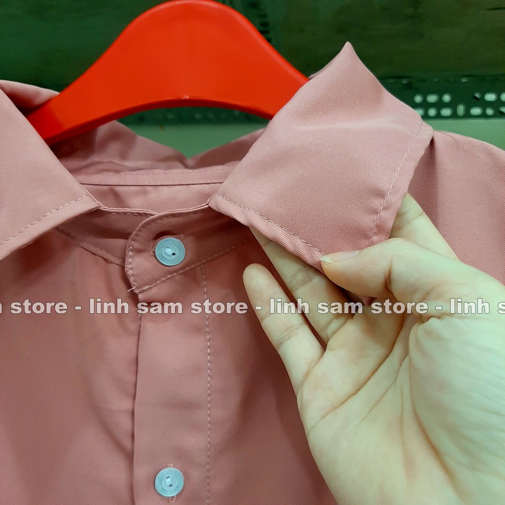 Áo sơ mi nữ SAM CLO cổ bẻ tay ngắn có túi dáng ulzzang freesize form rộng HÌNH YELLOW FLICKER BRAND | BigBuy360 - bigbuy360.vn