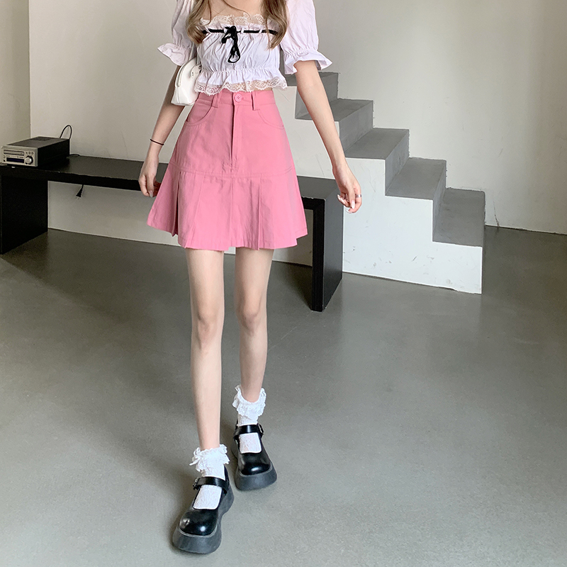 Chân Váy Chữ A Lưng Cao Nhún Bèo Phong Cách Hàn Quốc 43714 | BigBuy360 - bigbuy360.vn