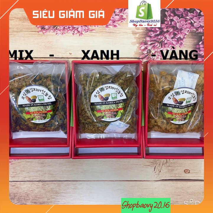 [SIÊU VIP] Nho khô Hàn Quốc hộp 1kg L1, nho khô Mix 3 mầu - Quà biếu Sang trong lịch sự | BigBuy360 - bigbuy360.vn