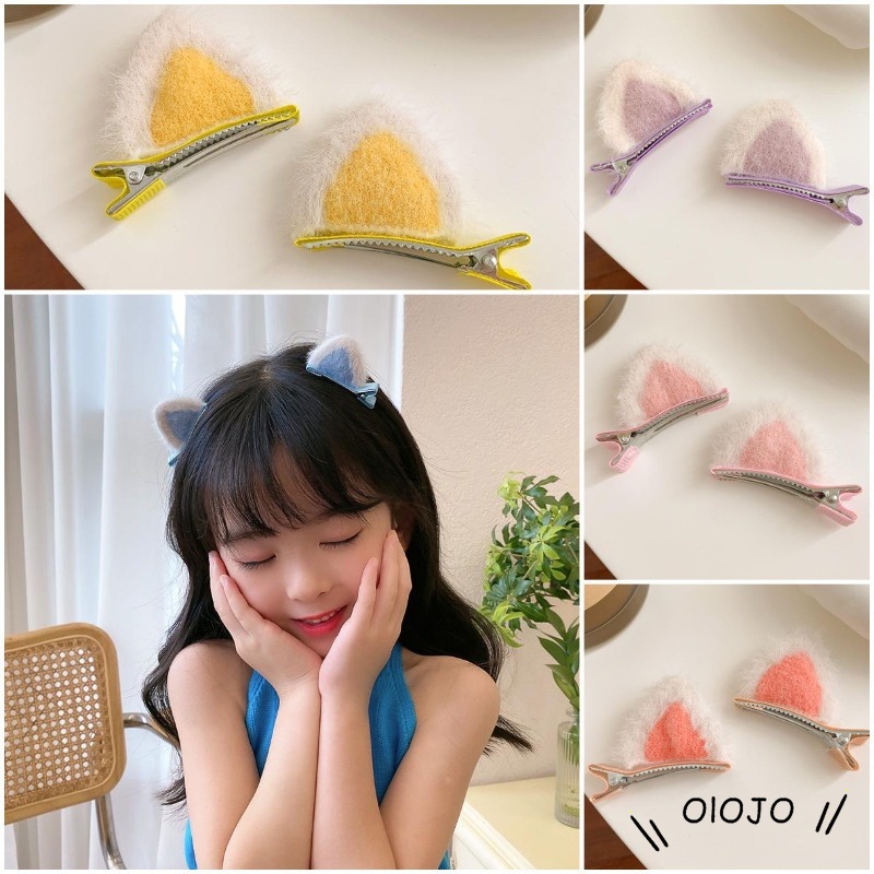 Cặp kẹp tóc hình tai mèo ba chiều dễ thương dành cho bé