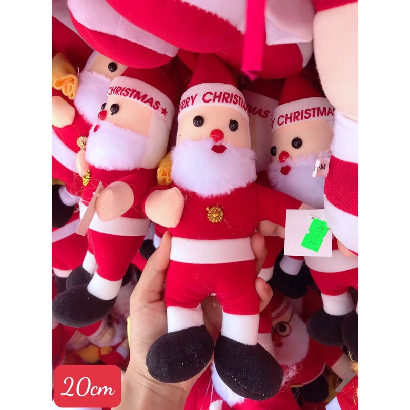 COMBO 5 ÔNG GIÀ NOEL NHỒI BÔNG 20cm Cao Cấp