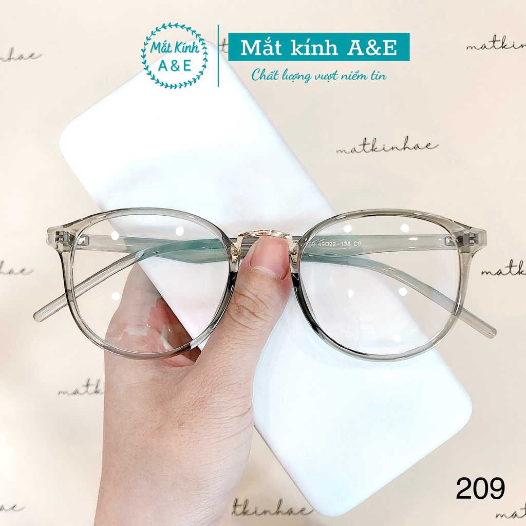 Kính mắt tròn nữ AMIE Eyewear gọng kính cận nhựa dẻo 209 thiết kế đơn giản phụ kiện thời trang