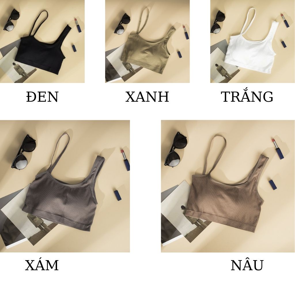 Áo bra nữ 2 dây tập gym thể thao chéo vai gợi cảm B834