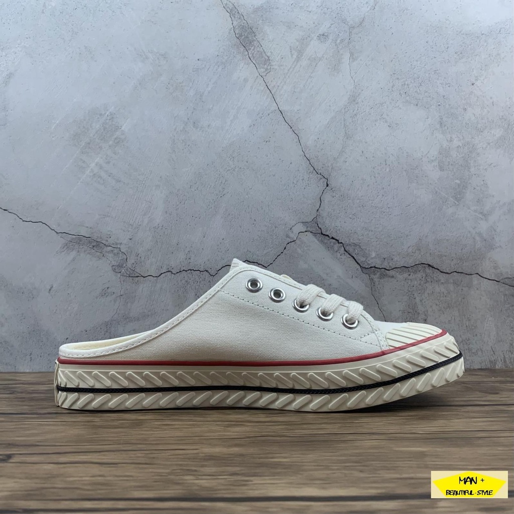 Sục Nữ, Giày đạp gót, Giày 𝐌𝐋 𝐁 trắng chữ NY hot trend, siêu đẹp dành cho nữ, nhóm đội