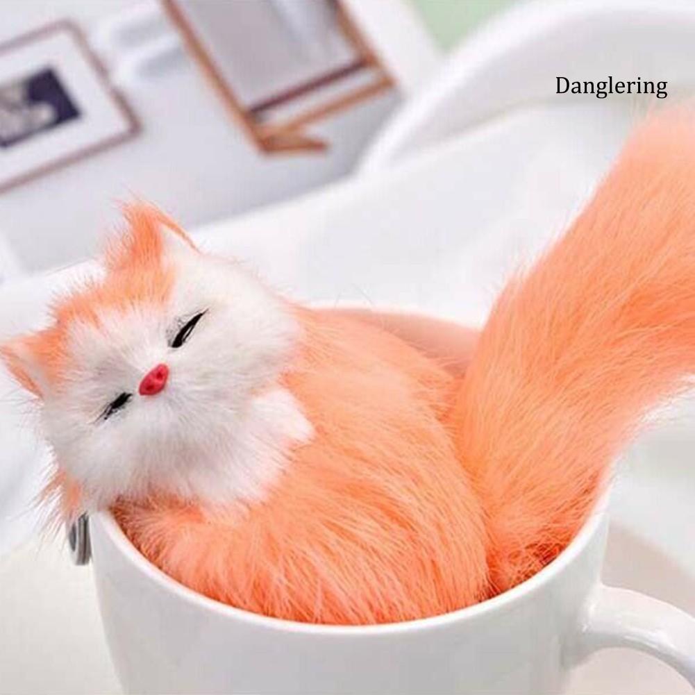 Móc khoá gắn thú bông hình con cáo nhiều lông đáng yêu