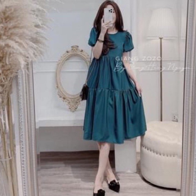 Váy Maxi Suông Bánh Bèo , Đầm Nữ Dáng Suông Tay Bồng ( Có kèm ảnh và video thật ) | BigBuy360 - bigbuy360.vn