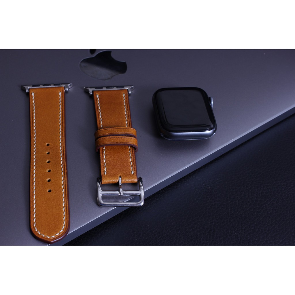 Dây đồng hồ Apple Watch màu Vàng Bò thương hiệu Lion Leather