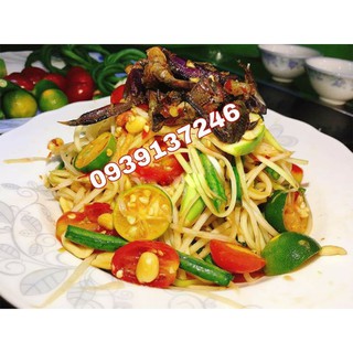 ❤️[FREESHIP]❤️ Ba khía trộn kiểu Thái ăn kèm gỏi đu đủ đâm, xoài băm,...