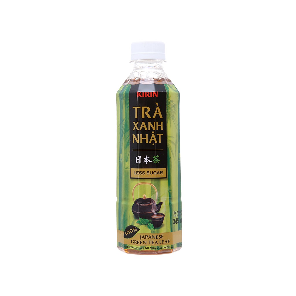 5 chai trà xanh Nhật Kirin ít đường 345ml