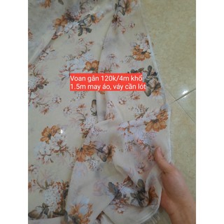 Voan gân 120k/4m khổ 1.5m may váy cần lót