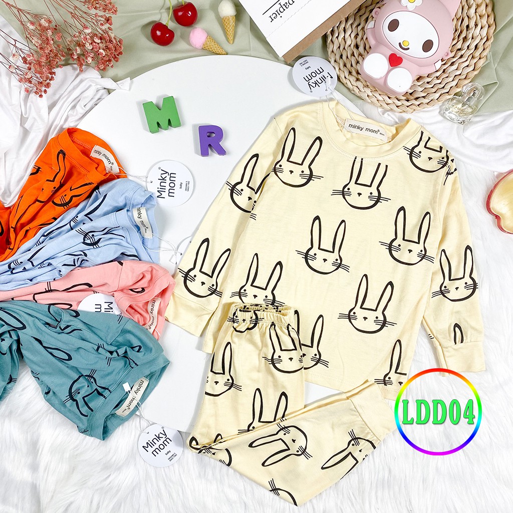 Bộ Dài Tay Cho Bé LDD04 Đồ Bộ Thun Lạnh Cao Cấp Mềm Mịn Thoáng Mát Hàng Chuẩn Loại 1 MINKY MOM Dễ Chịu, Thoải Mái Cho Bé