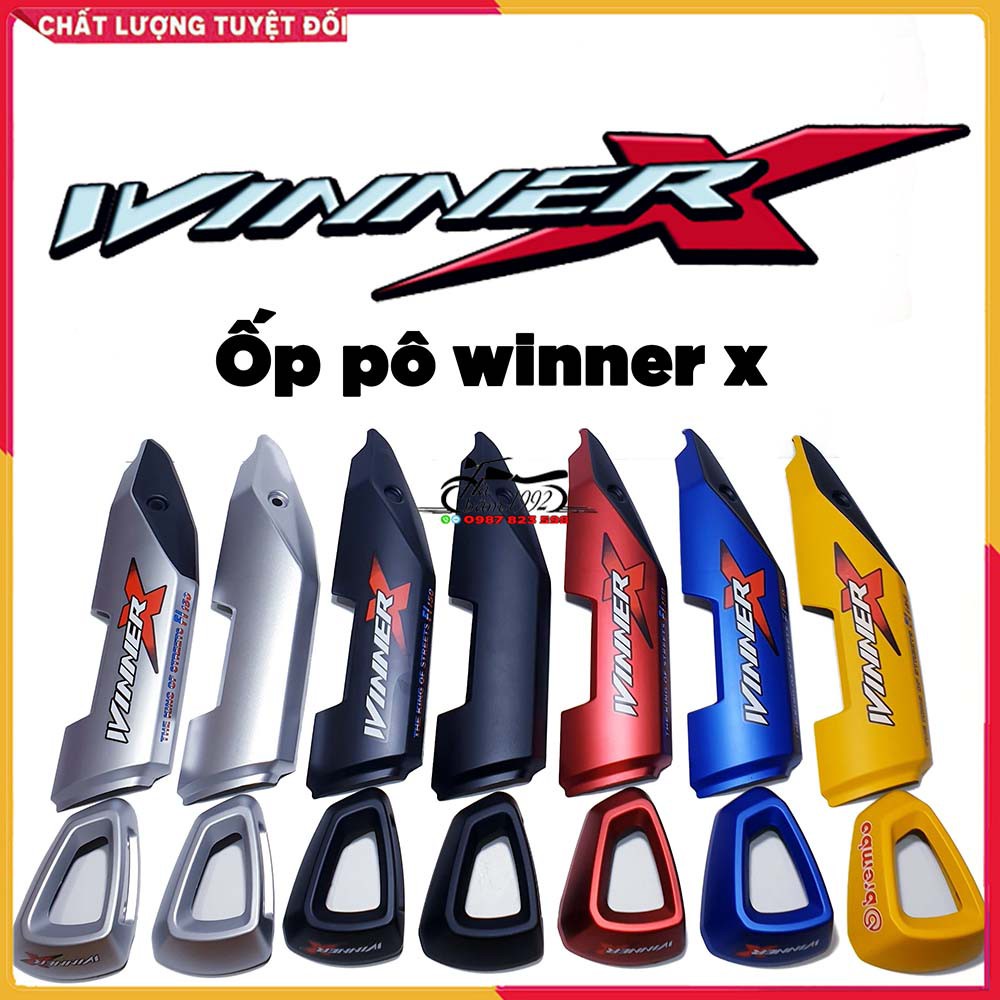 🔥 Ốp Pô Và Chụp Đuôi Pô Winner X 2019 - 2022 Bản Màu Sporty - Bộ Chụp Pô Winner V2, Winner V3 🔥