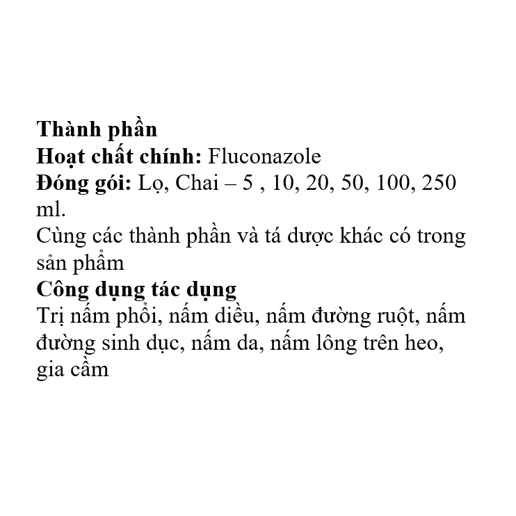 Thú Y Fungicide Bio Nấm Phổi, Nấm Diều Dùng Cho Gà, Vịt