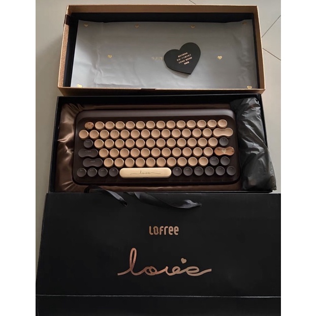 Bàn phím cơ không dây bluetooth LOFREE CHÍNH HÃNG màu chocolate bản giới hạn