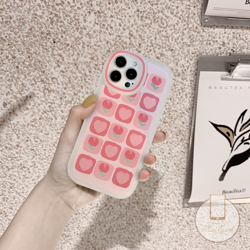 Ốp Điện Thoại Họa Tiết Hoa Tulip Thời Trang Cho iPhone 11 12 13 Pro Max XR 7 8 6 6s Plus X XS Max SE 2020