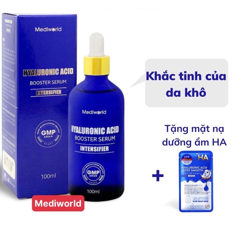 Serum HA cấp ẩm căng bóng da HYALURONIC ACID Booster 100ml Mediworld