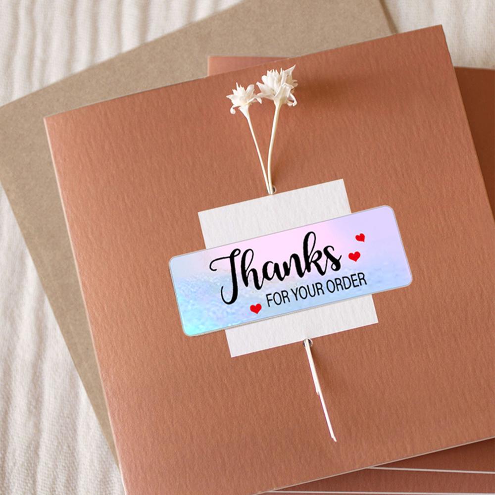 CONOPERY Cuộn 120 Miếng Dán Chữ Thank You Trang Trí Đa Năng