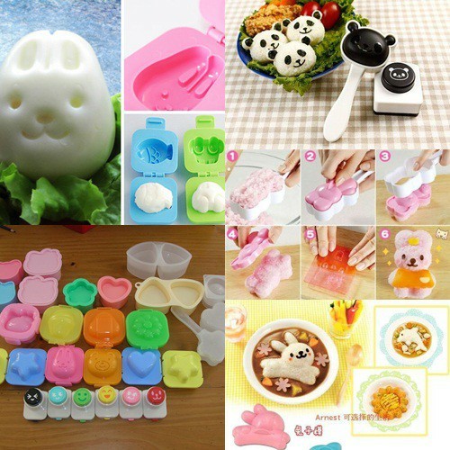 Khuôn Tạo Hình Cơm ,Trứng, Làm Bánh Cho Bé Ăn Dặm Ngon Miệng