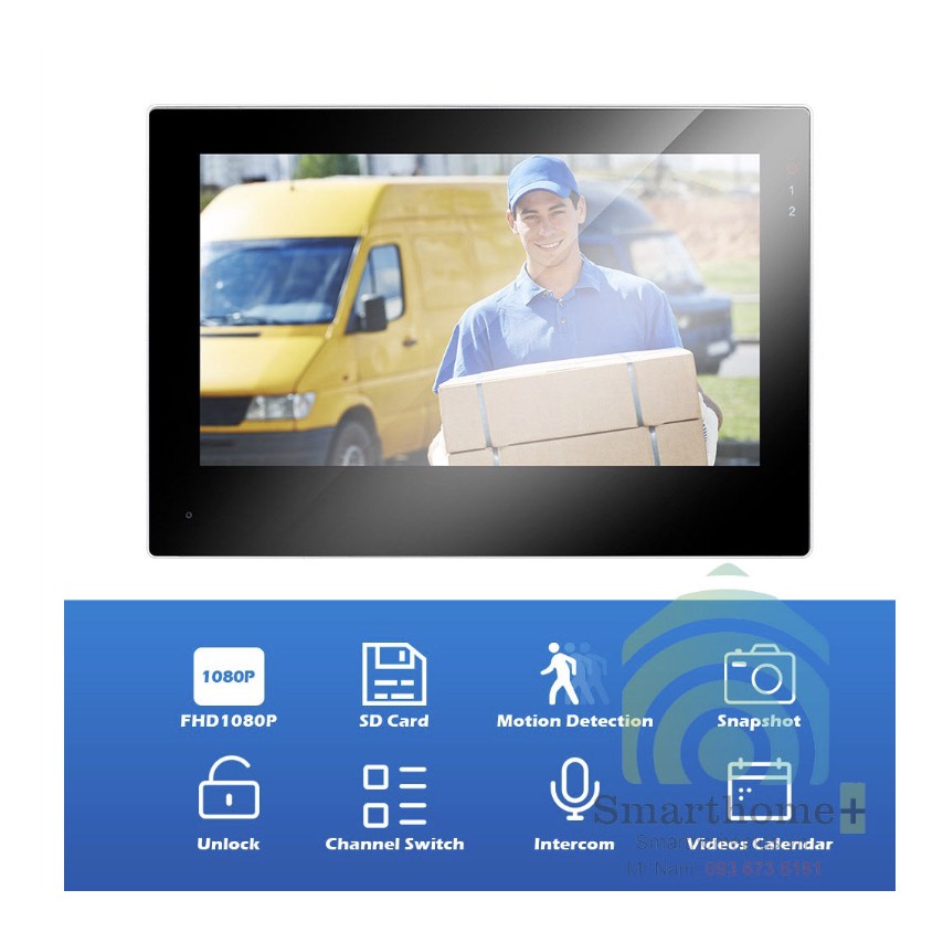 Chuông Cửa Có Màn Hình 7'' 1080P Wifi App Tuya SHP-SW6B