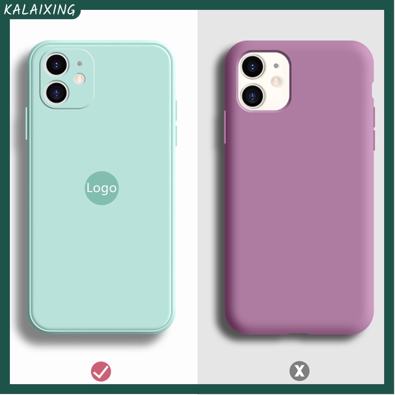 Ốp Điện Thoại Silicon Mềm Trơn Màu Hình Vuông Nhiều Màu Sắc Cho iPhone 12 Pro Max 12Mini 12Pro 11