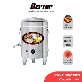Nồi nấu phở chạy điện mâm nhiệt beptop - dung tích 20l - inox 304