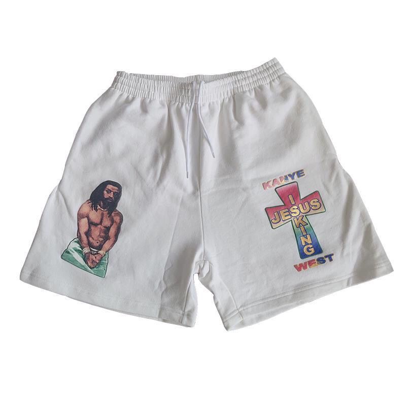 Bán Chạy!F &amp; X Quần Short Thể Thao KANYEWEST Kanye Phong Cách Kanye IS KING Giới Hạn In Chữ Thập Tập Boxing Quyến Rũ