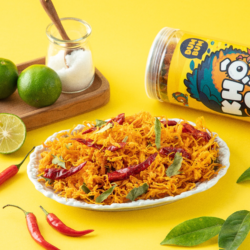 Khô gà lá chanh xé cay 280g DumBum đồ ăn vặt Hà Nội