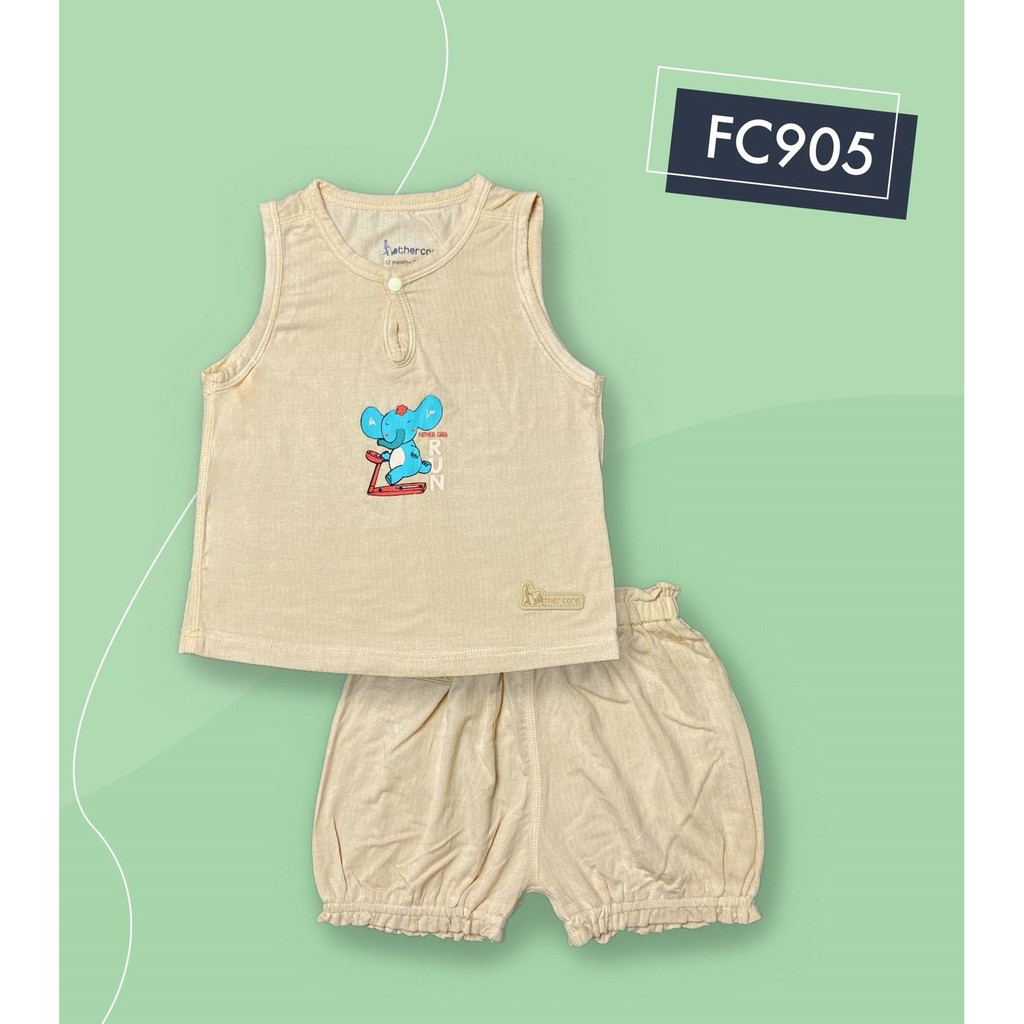 Bộ Quần áo trẻ em FatherCare ba lỗ - Voi chạy bộ FC905