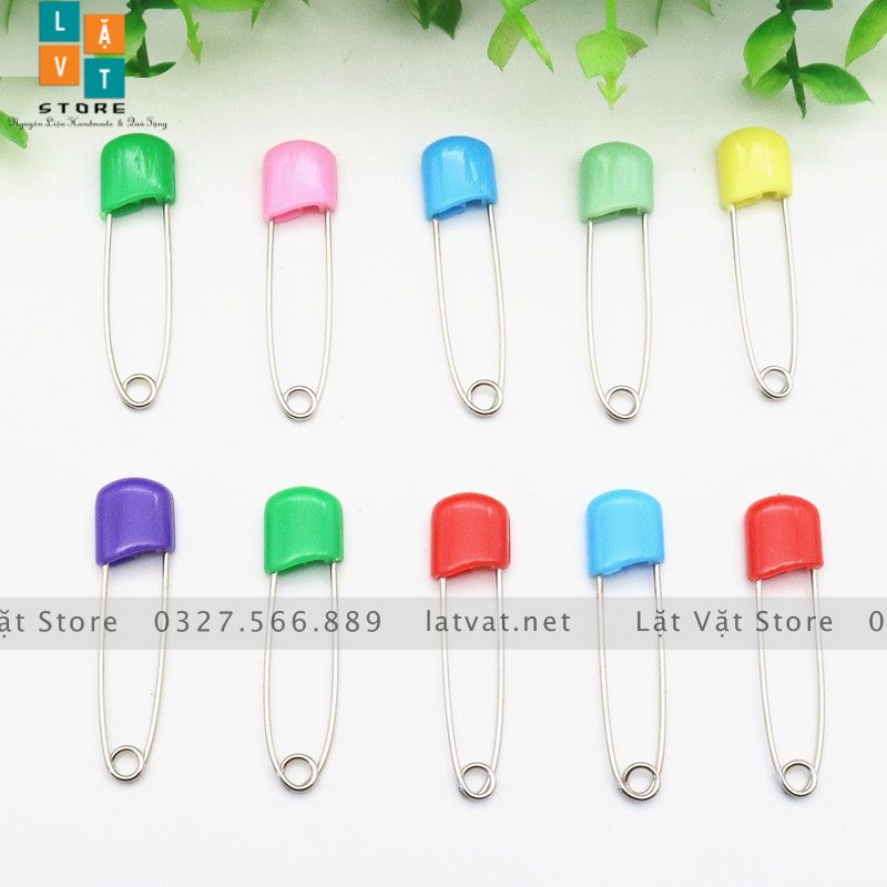 Ghim an toàn cho trẻ em, kim băng móc đầu bánh mì, khăn nước bọt...