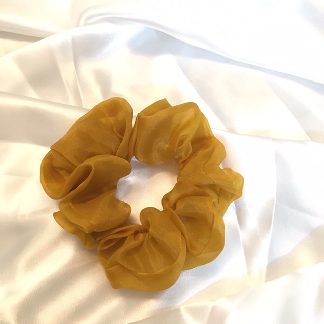 Dây buộc tóc, cột tóc vải scrunchies đa dạng nhiều màu sắc chất liệu VOAN KÍNH dày.