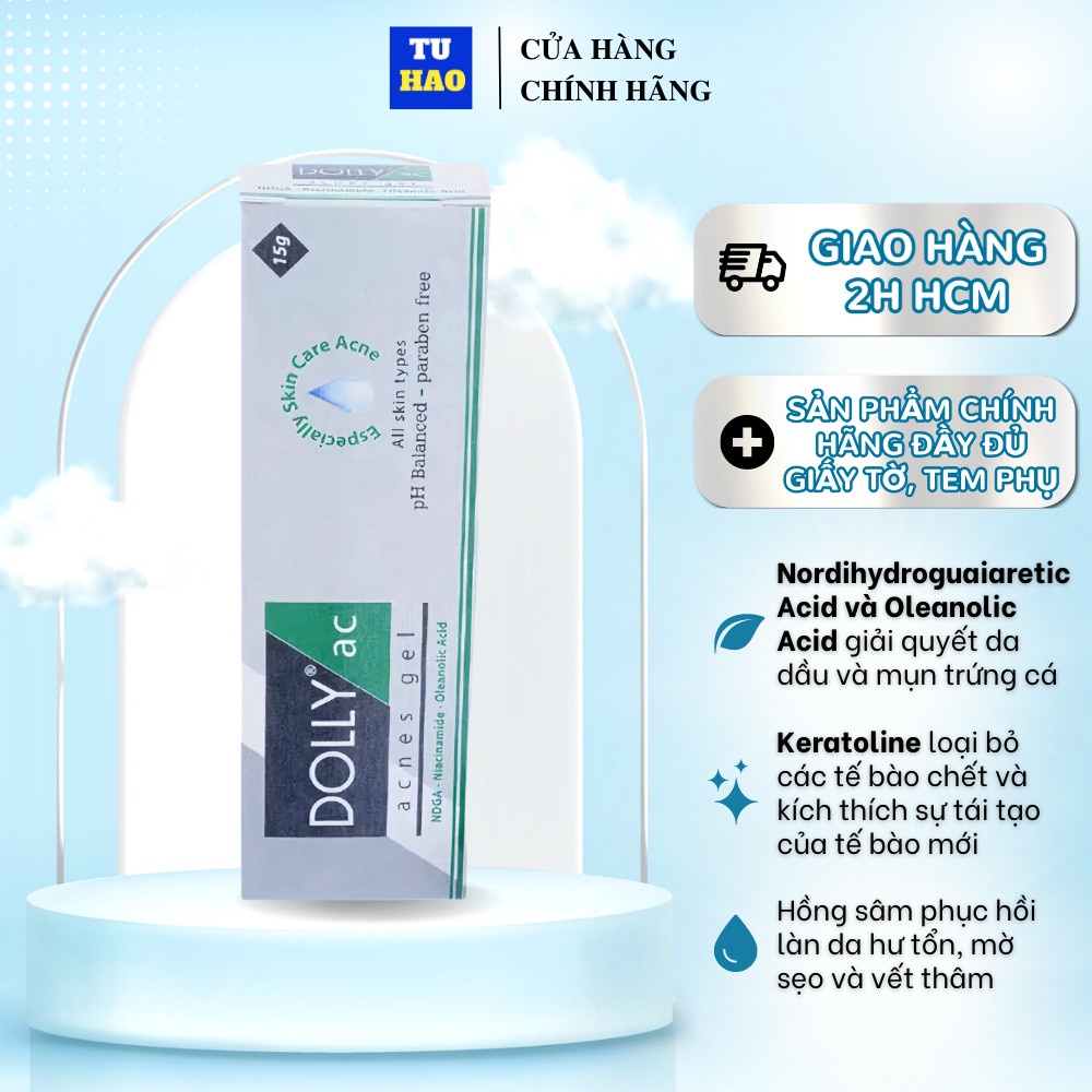 Gel giảm thâm, mụn Gamma Dolly Acnes Gel 15g - Từ Hảo