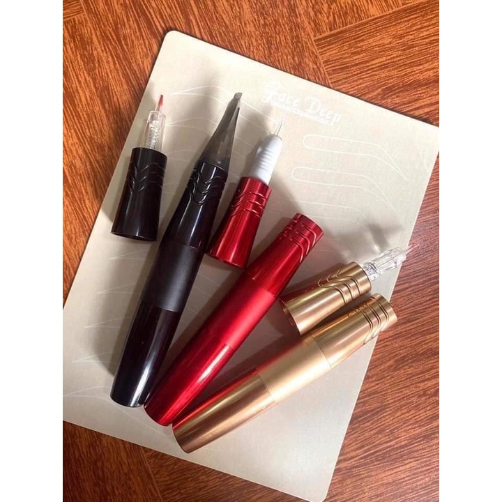 Máy Pen phun xăm môi mini 5.0 2 đầu xăm hình,Dùng được 4 loại kim Pearl Charmant Pen Cấy Phấn