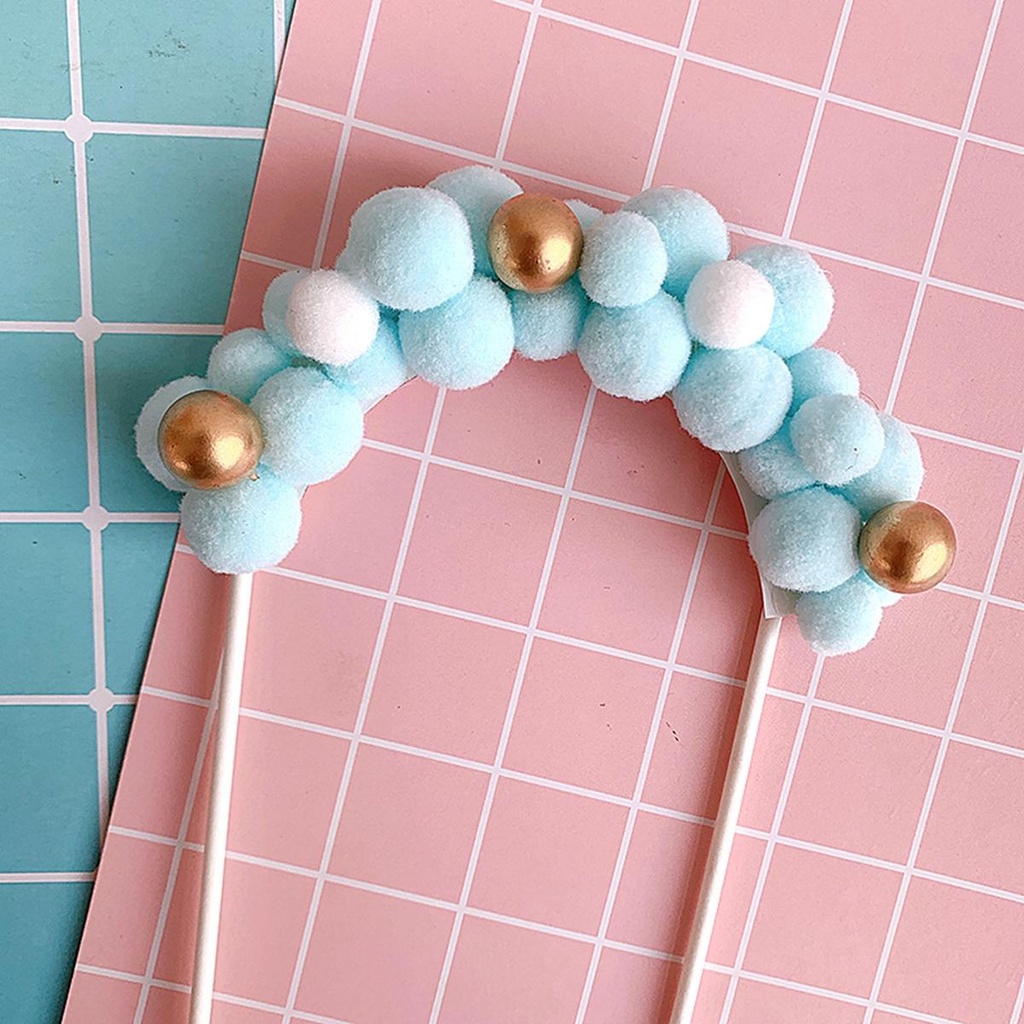 NICKOLAS Que Cắm Trang Trí Bánh Kem Hình Chữ Happy Birthday Đám Mây Mềm Mại DIY