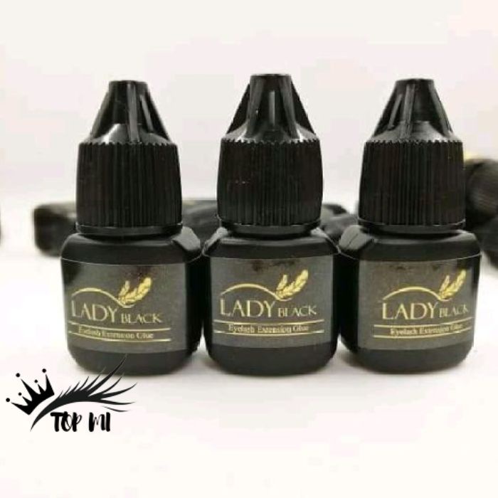 Keo nối mi LADY BLACK chính hãng siêu bám keo an toàn dễ sử dụng TOPMI