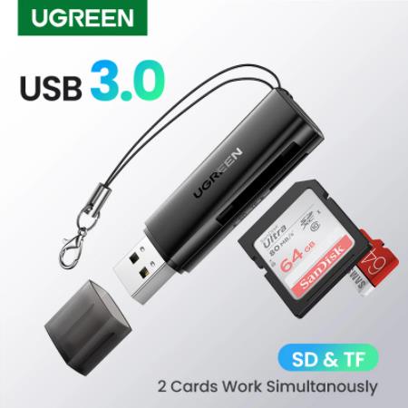 UGREEN Đầu Đọc Thẻ Nhớ SD Micro SD 2 Trong 1 Cổng Usb 3.0