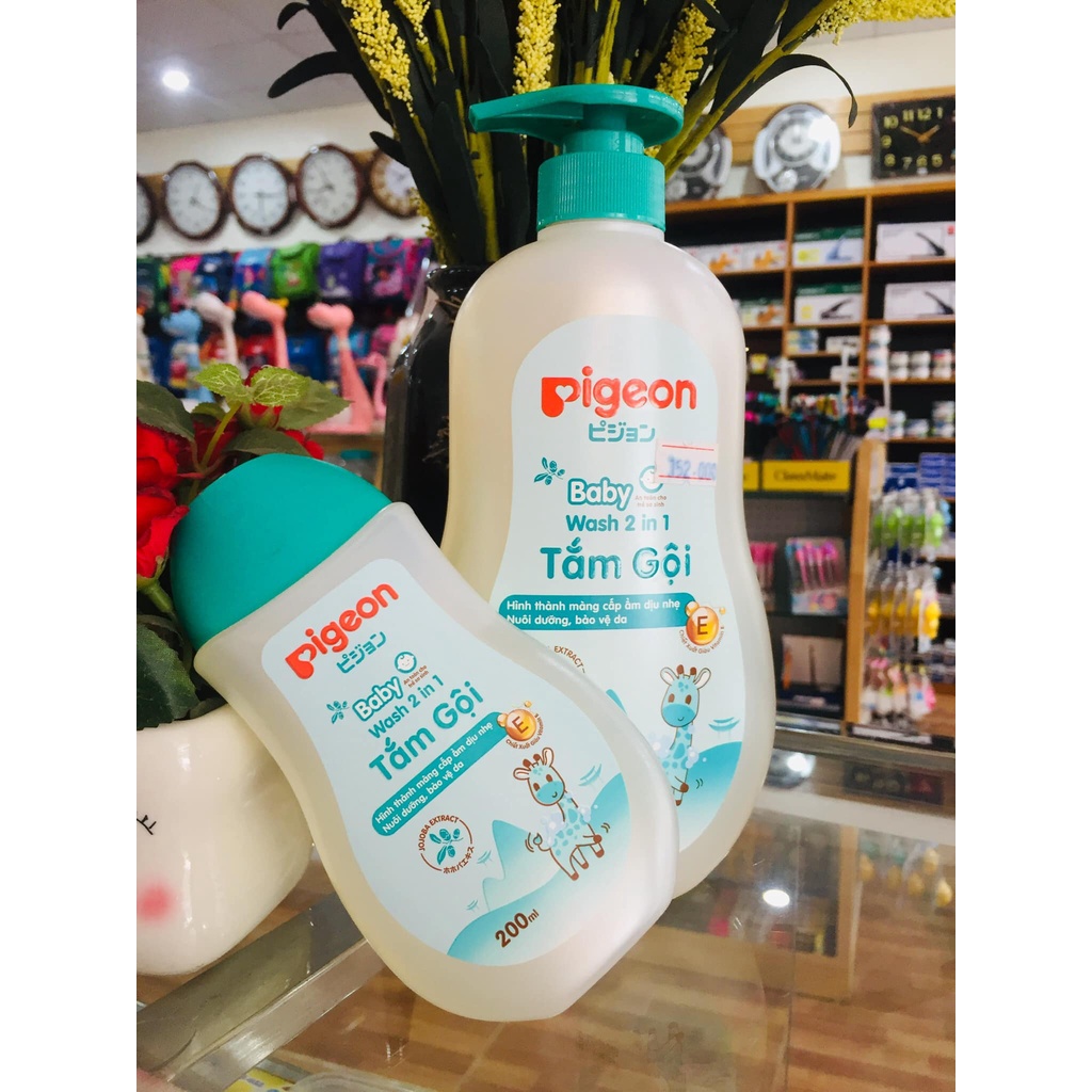 Sữa Tắm Gội Toàn Thân Cho Trẻ Em Pigeon Chính Hãng 700ml và 200ml