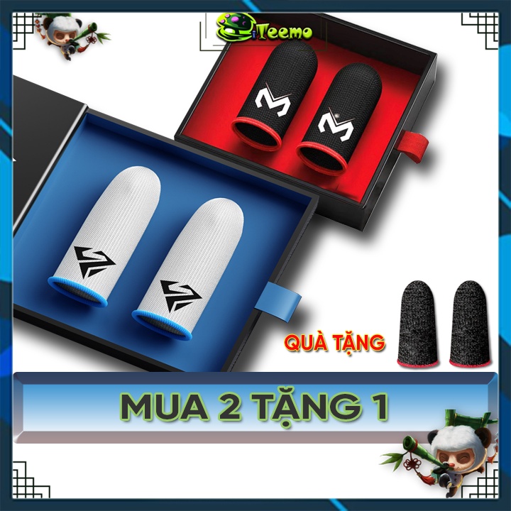 Găng tay chơi game ff Memo, Shezi siêu nhạy 2 ngón sợi bạc cao cấp chống mồ hôi tay hiệu quả Memovn