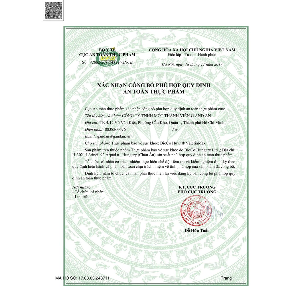 Viên uống hỗ trợ an thần Bioco Huvit Valeria Max - giúp ngủ ngon, giảm căng thẳng, stress