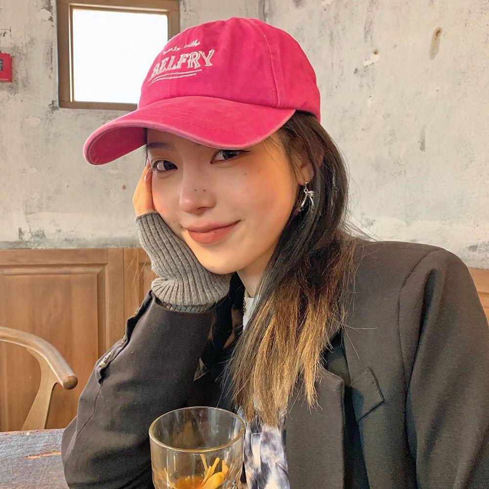 Mũ Lưỡi Trai Unisex Bằng Cotton Chống Nắng In Chữ Tiếng Anh Cổ Điển Có Thể Điều Chỉnh