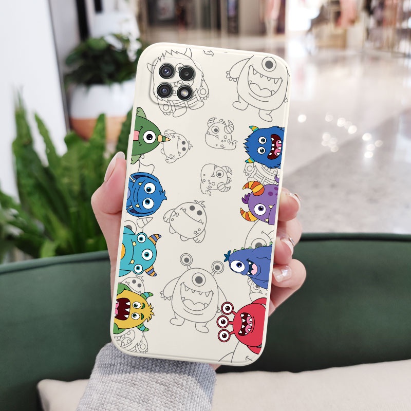 Ốp Điện Thoại Mềm Họa Tiết Quái Vật Lắp Ráp Sáng Tạo Cho Samsung Galaxy A22 A12 4G 5G A02 A02S