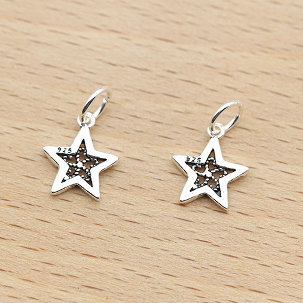 Phụ kiện Charm bạc Mặt treo ngôi sao